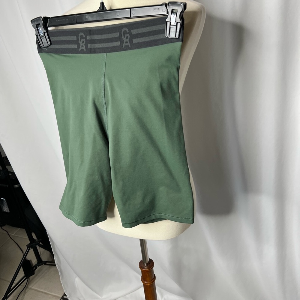GA Performance Compression Shorts Green High Wais… - image 2